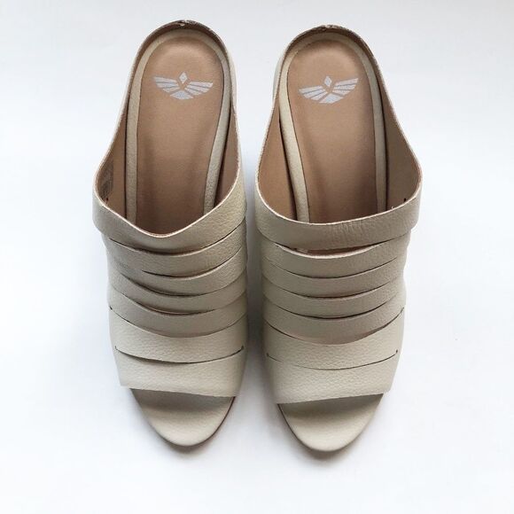 Fortress Of Inca Gaby Ivory Leather Mules - Picture 2 of 8